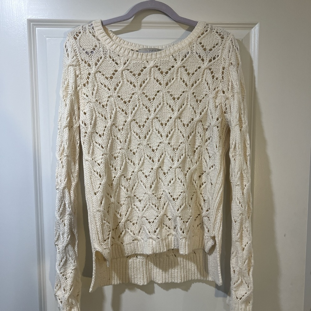 chunky white sweater